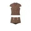 Atacado de Fabricantes de Roupas Femininas Transfronteiriças 2026 Aliexpress Mais Vendidos Tops de Popeline com Bolinhas e Mini Shorts de Bolinhas