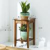 Prateleira Flor Prateleira Rack Varanda Sala de Estar Andar de pé Interior Arranjo decorativo simples Multi-camada de bambu