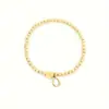 Pulsera de Letras de Venta Caliente Transfronteriza 26 Iniciales Mayúsculas del Inglés Pulsera de Corazón de Cobre Hilo Elástico con Cuentas