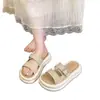 Sandalias de mujer tipo Birkenstock sin cierres para uso en exteriores, nuevas sandalias de mujer de suela gruesa para el verano 2026 para combinar con faldas, sandalias de playa