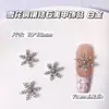 Joias para Nail Art Série Floco de Neve Brilhante Luxo Leve Zircônia Incrustada em Cobre Atmosfera de Outono e Inverno Natalina Decoração de Unhas