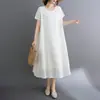 2026 Nuevo Estilo Coreano Exportación Estilo Resort de Viaje Vestido de Encaje Redondo de Talla Grande para Mujer
