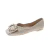 Zapatos Planos de Mujer de Alta Gama Estilo Francés, Nuevos Mocasines Hada de Punta Cuadrada y Boca Baja Primavera 2026, Mocasines de Suela Suave