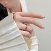 Bienestar por Tiempo Limitado Anillo de Diseño Nicho Simple Estilo Chino Nuevo Granate Natural para Mujer