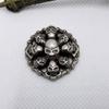 Al por mayor del fabricante Pulsera de Calavera Retro DIY Accesorios Correa de Reloj Punk Hebilla Decorativa de Calavera Plata Antigua Hebilla de Remache