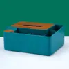 Caja de pañuelos de oficina multifuncional de plástico, dispensador de pañuelos para el hogar, caja de almacenamiento para pañuelos y artículos varios de escritorio para mesa de comedor y sala de estar