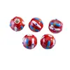 Cuentas de cerámica, cuentas pintadas a mano, cuentas redondas de rayas coloridas, collar DIY hecho a mano, cuentas para pulsera, cuentas sueltas, materiales para accesorios de joyería