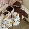 Abrigo de Algodón para Niños 2026 Invierno Cálido Engrosado Elegante Chaqueta de Algodón para Bebés con Forro de Felpa Atuendo de Otoño para Niñas