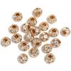 Cuentas de rueda de agujero grande bola de flor de pedrería anillo de perforación cuentas huecas incrustadas accesorios para pulsera DIY cuentas espaciadoras