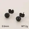 Pendientes Redondos de Perlas Personalizados Unisex en Múltiples Tamaños y Colores, Pendientes Sencillos y Modernos de Acero de Titanio con un Toque de Lujo Ligero y de Alta Gama