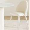 Mesa de comedor de piedra sinterizada estilo crema, nuevo estilo de lujo ligero, simple, para uso en el hogar, apartamento pequeño, ovalada, blanca, mesa y sillas de comedor retro francesas