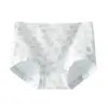Calzoncillos tipo bóxer de algodón puro para mujer 10A Entrepierna antibacteriana Cintura media-alta Ropa interior para adolescente Cubre glúteos Bloqueo de color Bóxers para mujer
