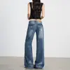 Jeans Bootcut Populares de Tiro Alto para Mujer Primavera/Otoño 2026 Retro Americano Lavado Tie-Dye Pantalones Adelgazantes