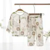 Traje de Ropa Acondicionada con Pantalones de Manga Larga y Espalda de Malla Jacquard Ropa de Bebé 100% Algodón Ropa de Casa para Niños Se Puede Usar Afuera