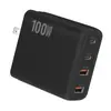 Cargador Rápido de Nitruro de Galio Pd100W Cargador Pd Enchufe Plegable Estándar de EE. UU. 2A2C Cargador de Portátil Multipuerto Transfronterizo