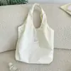 64241 Bolso de Lona con Lunares Blanco Leche Opciones Multicolor Salida Estudiantil Estilo Perezoso Plegable Bolso de Hombro