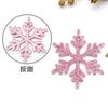 Adornos navideños, ropa, accesorios, polvo navideño, transparente, 6,5 cm, pequeños copos de nieve colgantes.