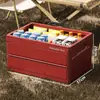 Caja de almacenamiento plegable para exteriores, organizador de ropa para el hogar, caja de almacenamiento para maletero de coche, caja de plástico portátil para acampar