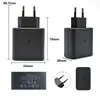 Adequado para carregador Samsung 45W, cabeça de carregamento PD25W para celular, conjunto de cabeças de carregamento super rápido com certificação CE padrão europeu atacado