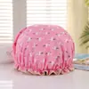 Gorro de ducha impermeable para adultos PEVA grueso lindo moda gorro de ducha capa simple doble capa tienen Venta Directa de Fábrica