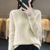 Suéter de Cuello Redondo 100% Lana de Alta Calidad para Otoño e Invierno, Tejido Versátil para Usar en Capas o Solo