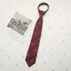 Corbata de lazo con corona de vino tinto plateado y material escolar, cuello de uniforme JK con flores, ropa académica japonesa, traje sin corbata, tendencia para hombres y mujeres.