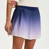 Falda Corta Deportiva Tie-Dye de Color Gradiente Transfronteriza Secado Rápido Dos en Uno Bolsillo Anti-Exposición Baile Fitness Aeróbicos