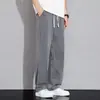 Jeans de Tencel para Hombre Verano Delgados Estilo Americano High Street Pantalones Rectos Sueltos Pantalones Casuales de Seda Hielo para Verano