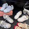 Aumento de Altura Dentro de 4 cm ~ Piel Suave Plata Zapatos de Entrenamiento Alemanes para Mujer Modelo Nuevo 2025 Malla Transpirable Casual Deportivos para Senderismo