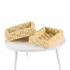 Cesta de Pan Trenzada Simulada de Resina Cesta de Pan Accesorios de Joyería Hechos a Mano Juguetes de Comida en Miniatura para Casa de Muñecas DIY de Niños