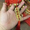 Nudo chino tejido a mano cinco monedas de emperador colgante de calabaza de cobre cinabrio de puerta a puerta colgante para coche adornos de feng shui al por mayor