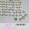 Diamante K9 Plano de Alta Qualidade para Manicure com Fundo Pontudo Brilhante Branco Forma Especial de Vidro Grande Diamante DIY Decoração Diamante Coração Nail Art Diamante