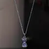 Colar Ampulheta Oca de Prata Vintage para Mulheres, Exquisito e de Alto Padrão, Design de Nicho de Luxo Leve, Acessório de Corrente para Clavícula para Mulheres