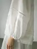 Camisa Suelta de Lino Estilo Japonés Kaneko para Mujer, Nueva Temporada Verano con Estilo Perezoso de Atar, Top Delgado de Manga Larga