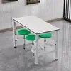 Combinación de Mesa de Comedor y Cantina para Estudiantes Escolares, Mesa de Comedor para 6 y 4 Personas para Empleados de Fábrica, Taburete Colgante para Restaurante, Mesa y Sillas de Comedor para Cantina de Empresa