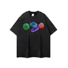 Camisetas de Manga Corta con Estampado de Letras Estilo Urbano, de Marca Americana de Moda Transfronteriza, para Hombres y Mujeres, Chalecos sin Mangas con Cuello Redondo, Lavado Pesado, para Parejas