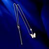 Nuevo collar de mariposa de fritillaria blanca natural para mujer, diseño de nicho, pendientes de mariposa de alta calidad, cadena de clavícula, joyería adecuada