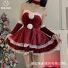 Fim de Temporada Roupa Íntima Sexy Puro Desejo Vermelho Uniforme de Coelho de Natal Terno Tentação Pijama Sexy Feminino qqny
