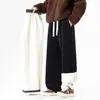 Pantalones Gruesos Forrados de Polar para Hombre, Pantalones Cálidos de Lana de Cordero y Algodón para Otoño e Invierno, Pantalones Deportivos Casuales Juveniles Rectos Holgados