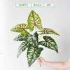 Viajero de hoja plátano palma Areca hoja de tortuga plástico planta verde pequeña con hierba manojo único flor artificial planta en maceta decoración paisajismo