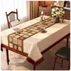 Protetor de Mesa de Computador, Mesa de Jantar Retro Americana Impermeável, à Prova de Óleo, Lavável, Resistente ao Calor em PVC, Toalha de Mesa de Luxo Leve de Alta Qualidade