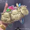 Chaveiro Pingente Ouro Puro 999 Desenho Animado Fofo Gato Kt Bolinho de Arroz Corrente para Celular Pingente Atacado