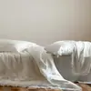 Colcha Delgada Bordada con Encaje Francés, Doble Lavado a Máquina, Clase A, Transpirable, Textura Sedosa para Dormir sin Ropa y Verano Fresco