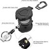 Llavero Metálico Negro Transfronterizo de Fácil Extracción Mosquetón de Alta Resistencia para Exteriores Anti-Pérdida Hebilla de Fácil Extracción Colgante para Mochila Venta al Mayoreo
