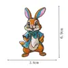 Patch de Tecido Bordado de Coelho Desenho Animado Fofo Patch para Roupas Mochilas Sapatos e Chapéus Etiqueta Decorativa Venda Quente Transfronteiriça Patch