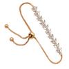 Comércio exterior europeu e americano high-end pulseira simples clássico olho de cavalo zircão ajustável jóias femininas casamento all-match jóias