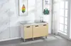 Gabinete Sencillo para Alquiler Ensamblaje Gabinete Económico para Estufa Gabinete para Platos Gabinete Pequeño de Cocina Gabinete de Almacenamiento Encimera de Acero Inoxidable