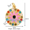 L56 Acessórios para joias DIY zircônia microcravejada lótus rosa girassol lótus árvore da vida pingente