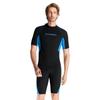 Traje de buceo de una pieza de 1.5 mm para hombre de manga corta, térmico y resistente al frío, traje de baño de snorkel y surf para mujer