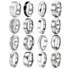 Set de Anillos Minimalistas de Moda de Acero Inoxidable Europeo y Americano con Números Romanos, Accesorios Versátiles de Acero y Titanio de Gama Alta, Venta Directa del Fabricante